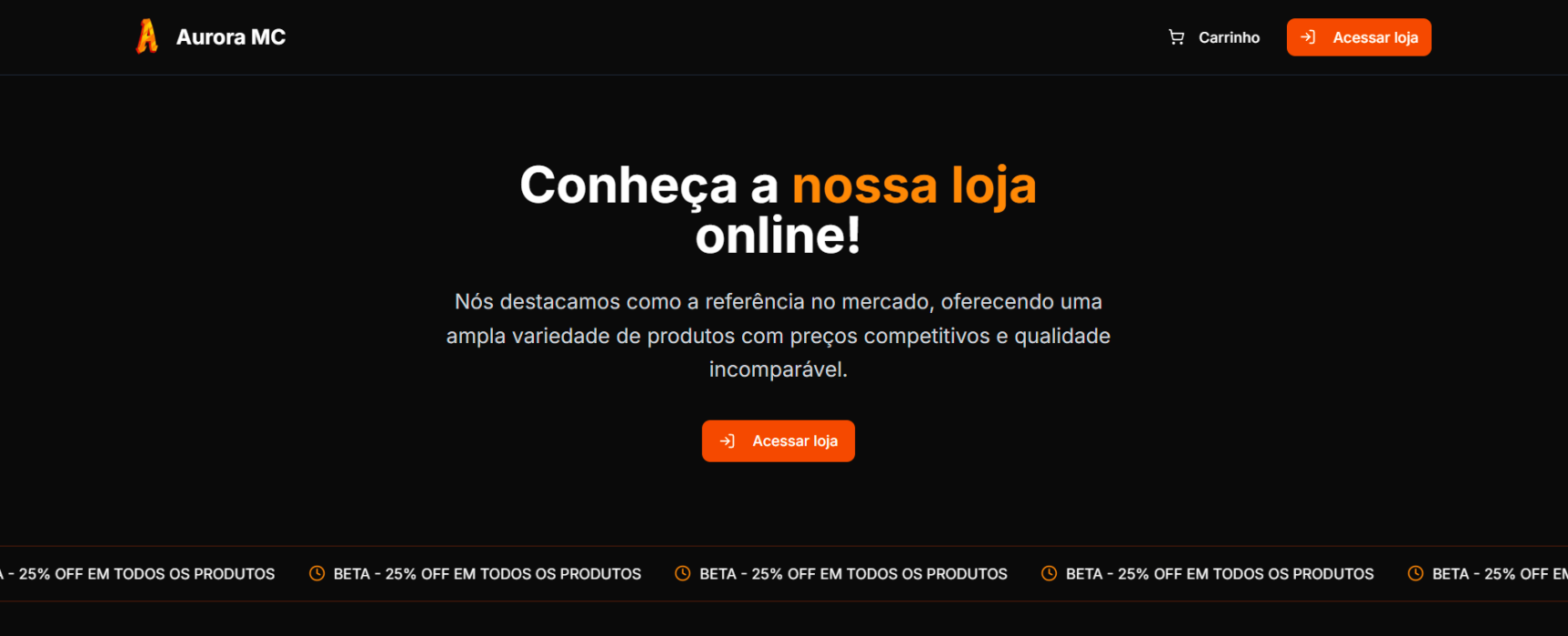 UI Para Websites exemplo